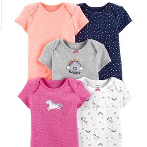 Baby girl body suits 5 pcs